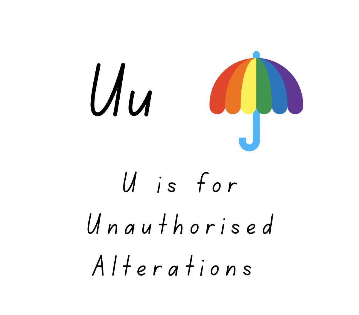 U is for Unauthorised Alterations