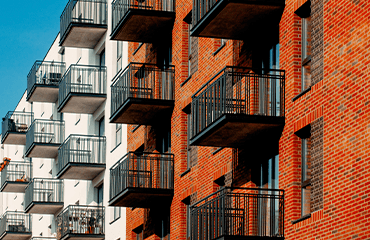 A photo of flats with balconies